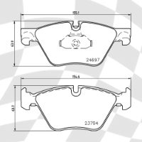 MINTEX MDB3007 STANDARD BRAKE PADS