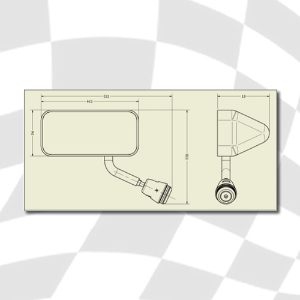 MSA Formula Mirror - LH - Convex - White