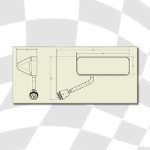 FIA Formula Mirror - RH - Convex - White